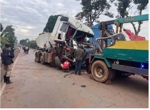 Deadly truck-taxi crash on Kampala–Masaka highway (Lwera
